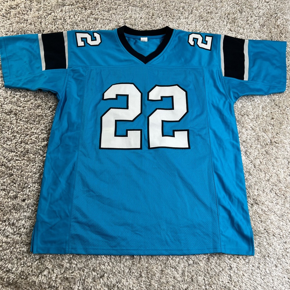 Christian McCaffrey Carolina Panthers Jersey with Black and White Accents - Picture 2 of 6